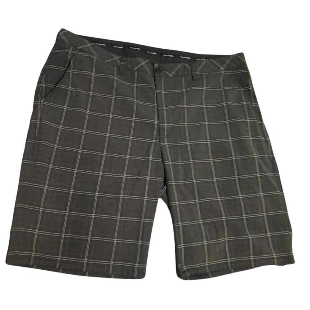 Travis Mathew Mens Gray‎ Plaid Performance Golf Shorts Size 40 Chinos Preppy